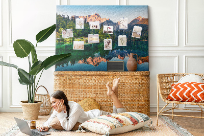 Cork board Lake landscape