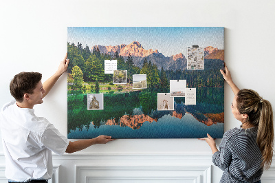 Cork board Lake landscape