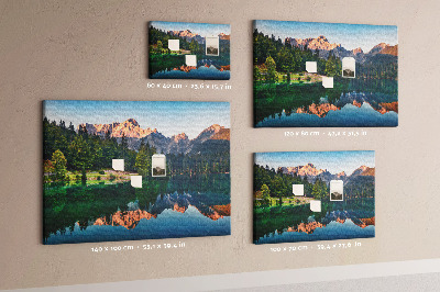Cork board Lake landscape