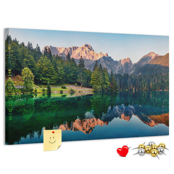 Cork board Lake landscape