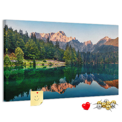 Cork board Lake landscape