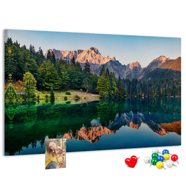 Cork board Lake landscape