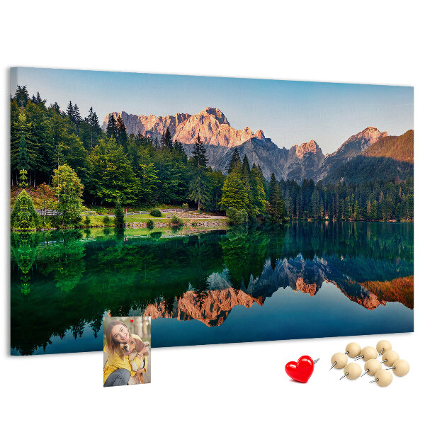 Cork board Lake landscape