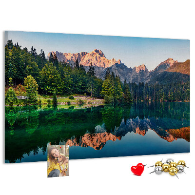 Cork board Lake landscape