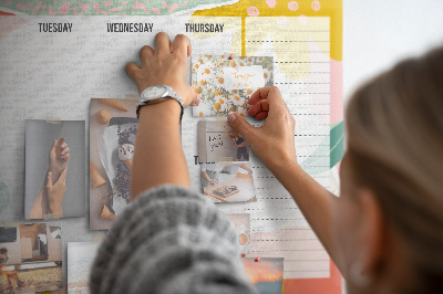 Cork display board Simple weekly planner