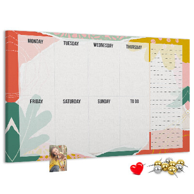 Cork display board Simple weekly planner