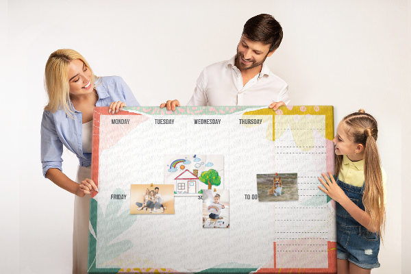 Cork display board Simple weekly planner