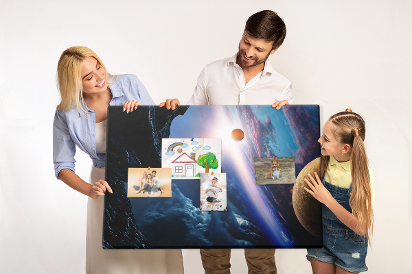 Cork memo board Great galaxy