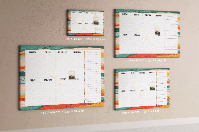 Cork display board Retro weekly planner