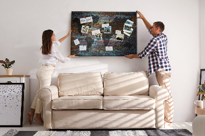 Cork memo board Rust world map