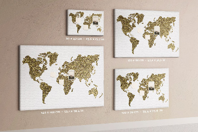 Cork display board World map