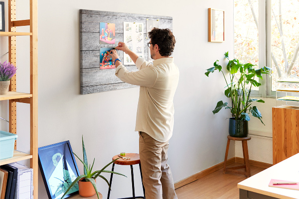Cork memo board Painted boards