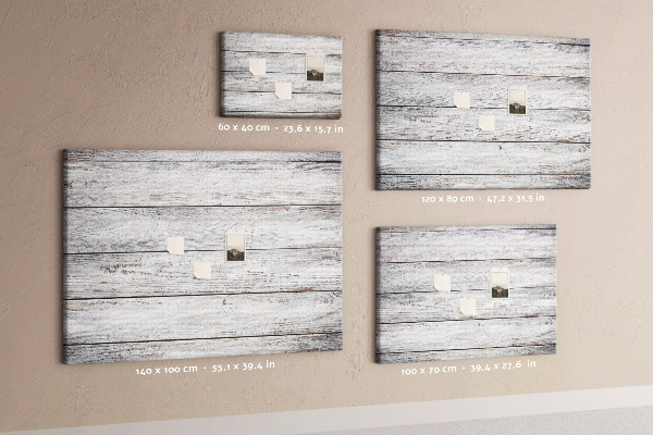 Cork memo board Painted boards