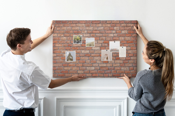 Cork board Brick wall