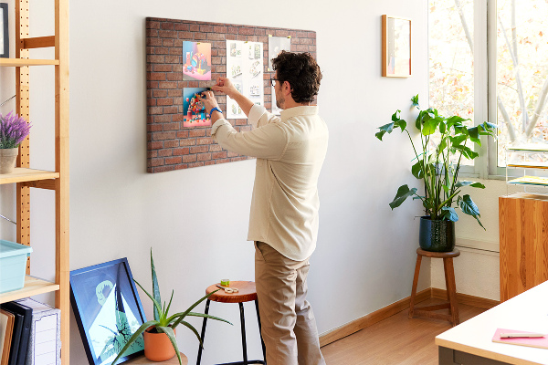 Cork board Brick wall