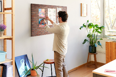 Cork board Brick wall