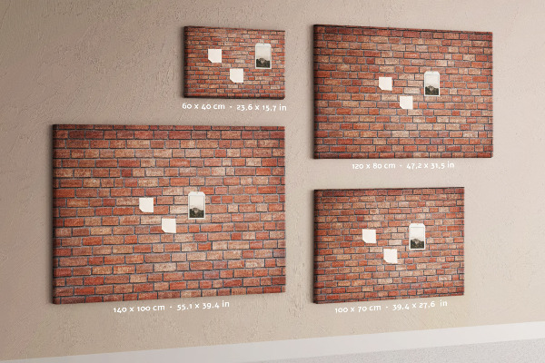 Cork board Brick wall