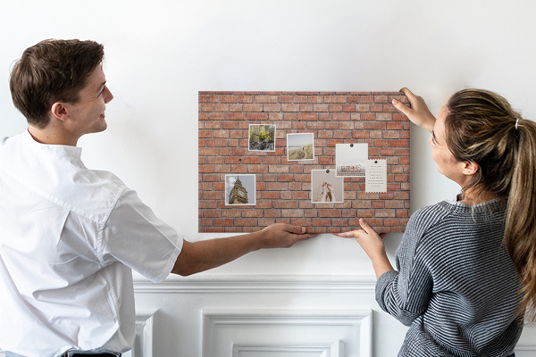 Cork board Brick wall