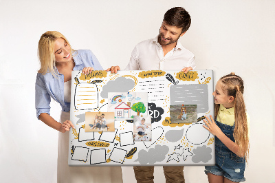 Cork board New Year's goals