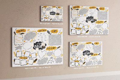 Cork board New Year's goals