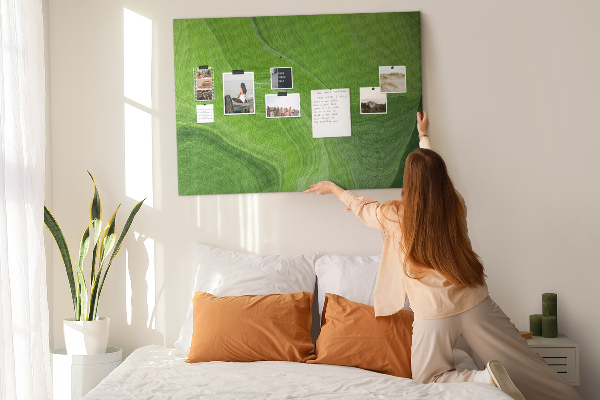 Cork display board Modern waves