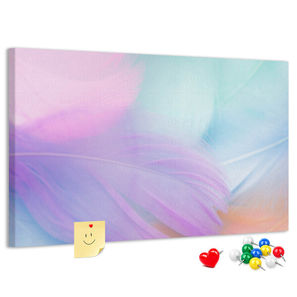 with a colorful feathers print