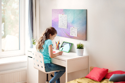 Cork memo board Colorful feathers