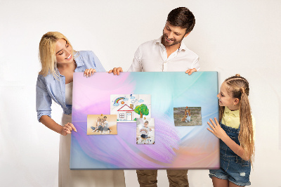Cork memo board Colorful feathers