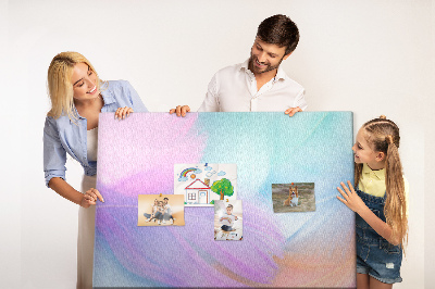 Cork memo board Colorful feathers