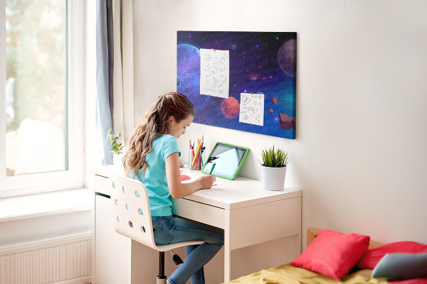 Cork board Galaxy planets