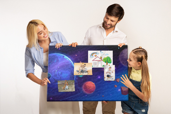 Cork board Galaxy planets