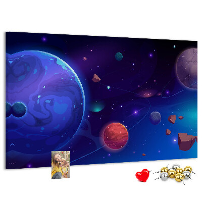 Cork board Galaxy planets