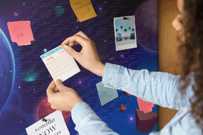 Cork board Galaxy planets