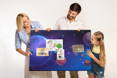 Cork board Galaxy planets
