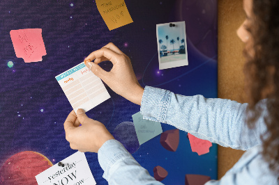 Cork board Galaxy planets