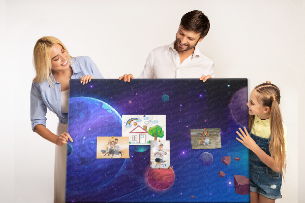 Cork board Galaxy planets