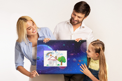 Cork board Galaxy planets