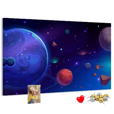 Cork board Galaxy planets
