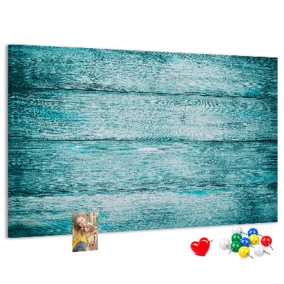 Cork display board Blue old wood