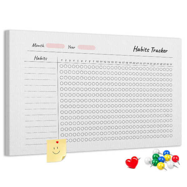 Cork display board Habit tracker