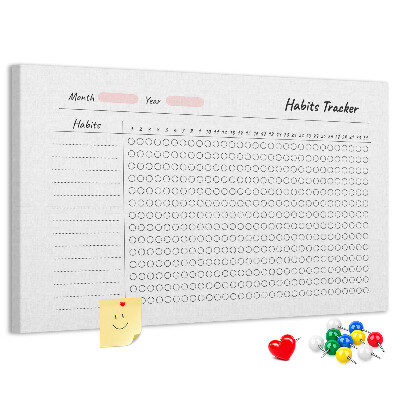 Cork display board Habit tracker
