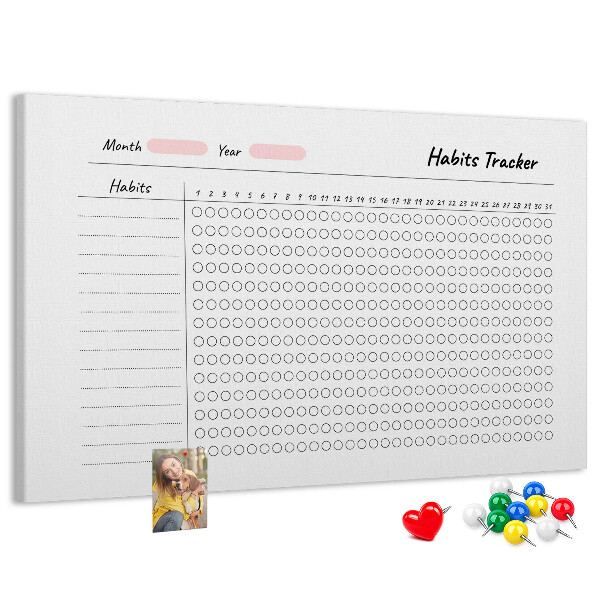 Cork display board Habit tracker