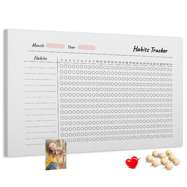Cork display board Habit tracker