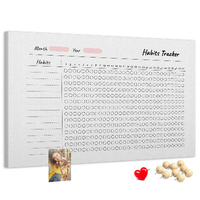Cork display board Habit tracker