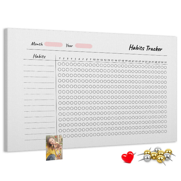 Cork display board Habit tracker