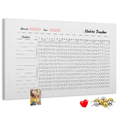Cork display board Habit tracker