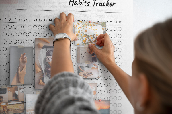 Cork display board Habit tracker