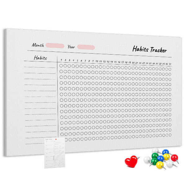 Cork display board Habit tracker