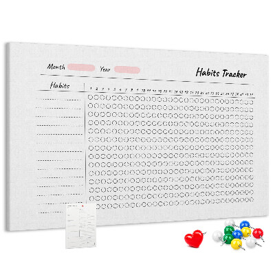 Cork display board Habit tracker
