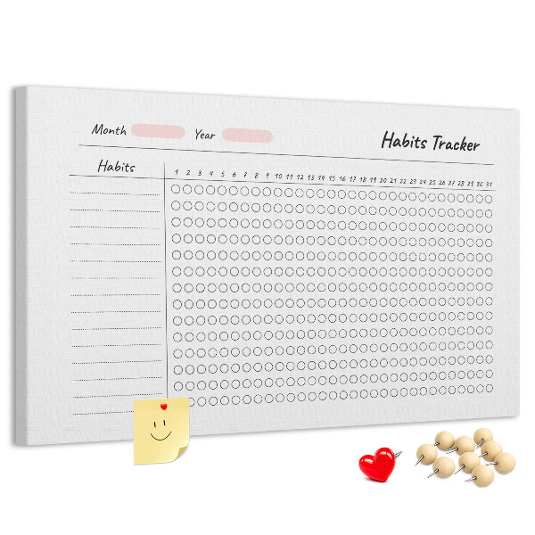 Cork display board Habit tracker